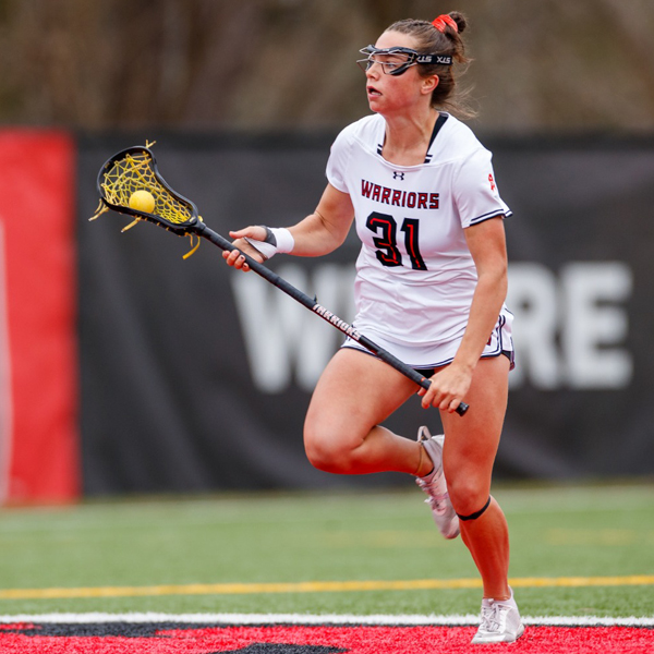 Lacrosse player on the field
