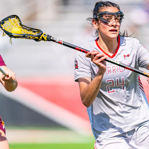 Lacrosse player on the field