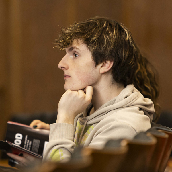 Student sitting down