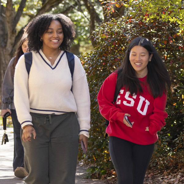 Two students walking