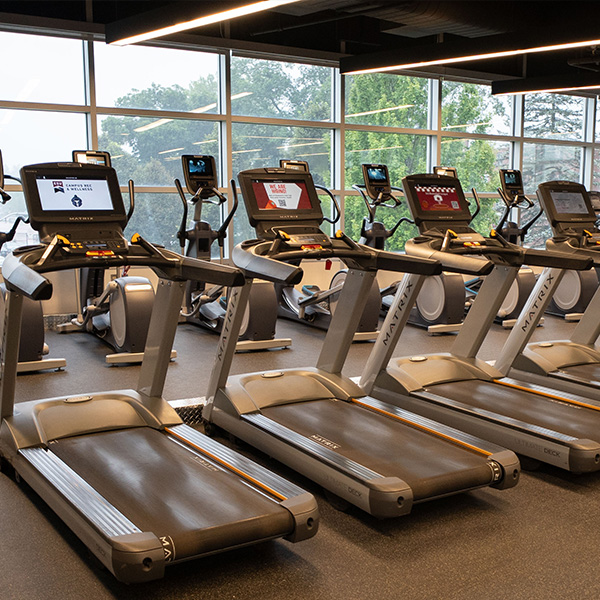 Workout equipment at the rec center