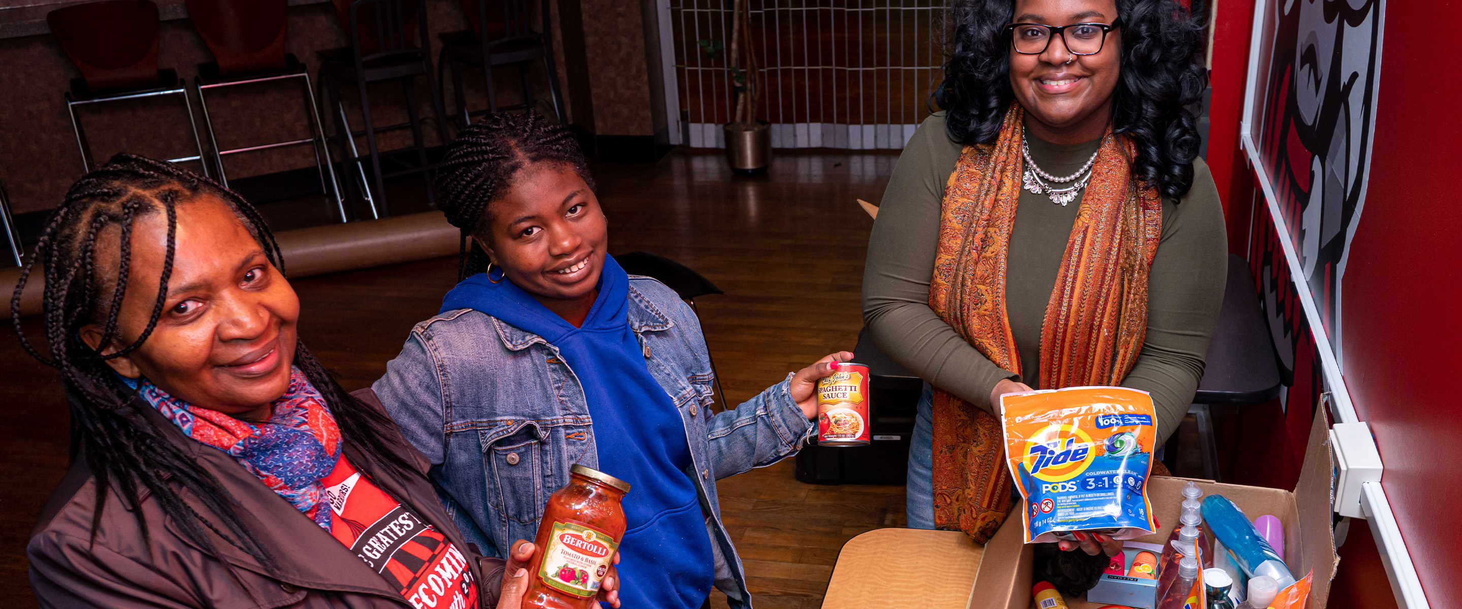Women making delivery to food pantry